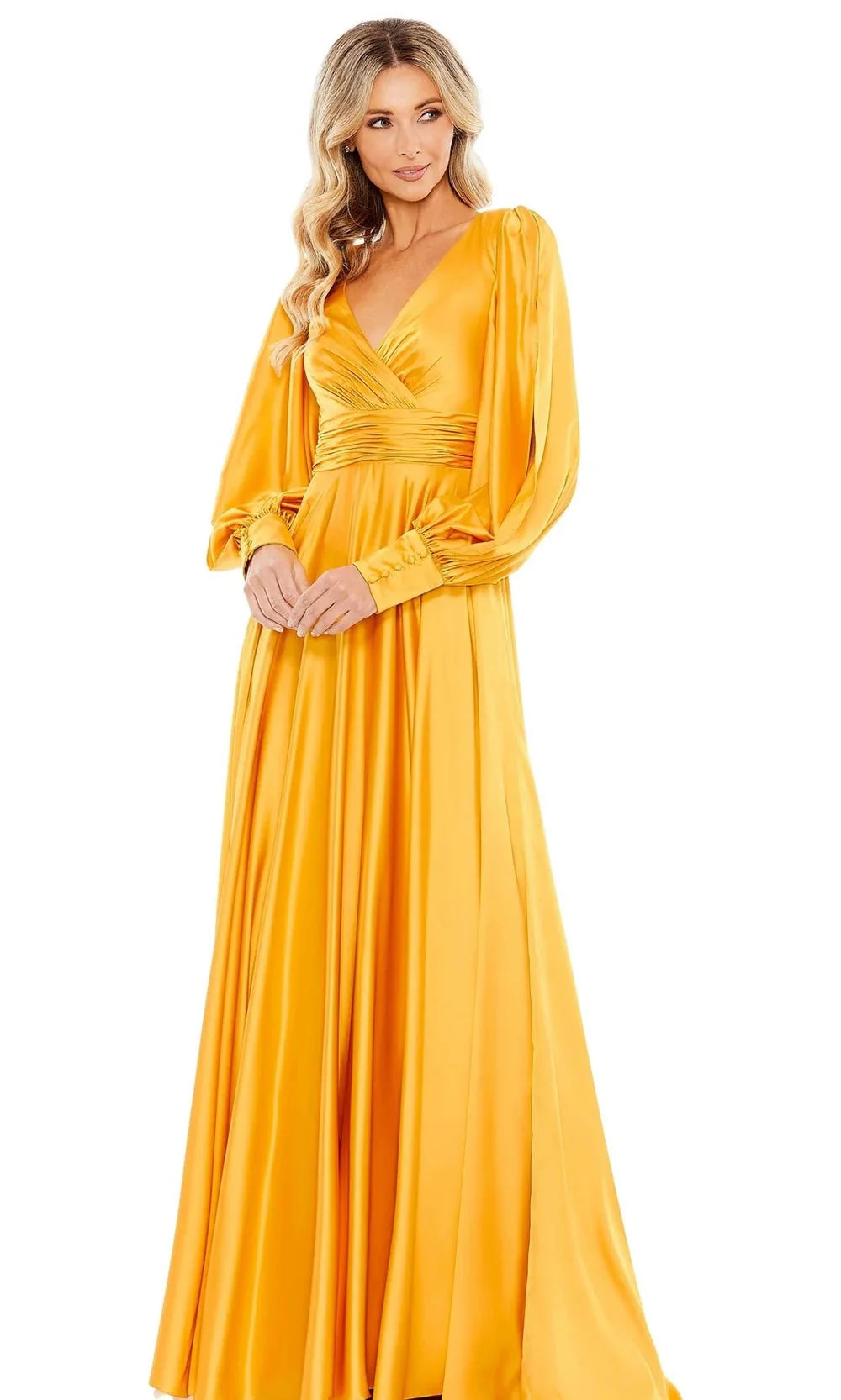 Comfortable Women's Outfits Ieena Duggal - 67847 Split Sleeve A-Line Evening Gown