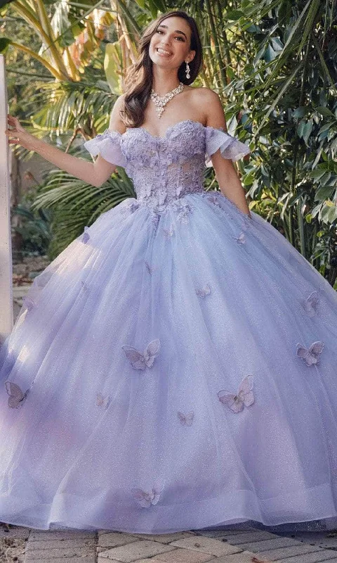 Women's Clothing For Everyday Wear Juliet Dresses JT1448J - Butterfly Appliqued Sweetheart Ballgown