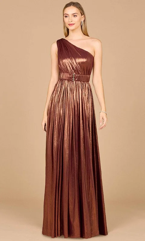 Women's Vintage Clothes Lara Dresses 8122 - One Shoulder Metallic Evening Gown