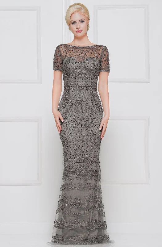 New Arrival Discounts Marsoni by Colors - Illusion Neckline Embroidered Ornate Gown M269S