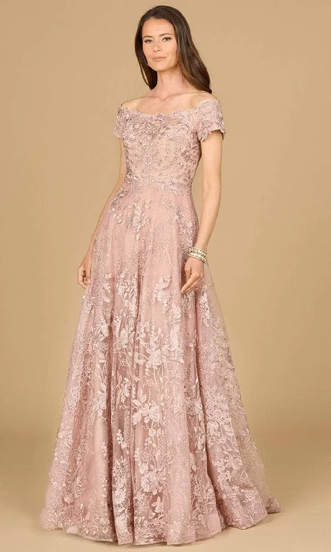 Vintage-Inspired Women's Apparel Lara Dresses 29122 - Lace Detail Evening Gown