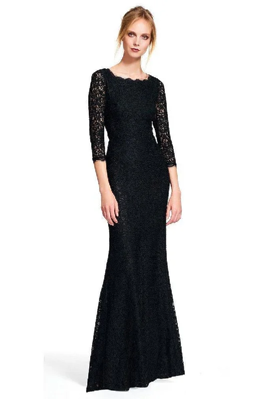 Women's Date Night Outfit Adrianna Papell - 91879130SC Bateau Scallop Lace Evening Gown