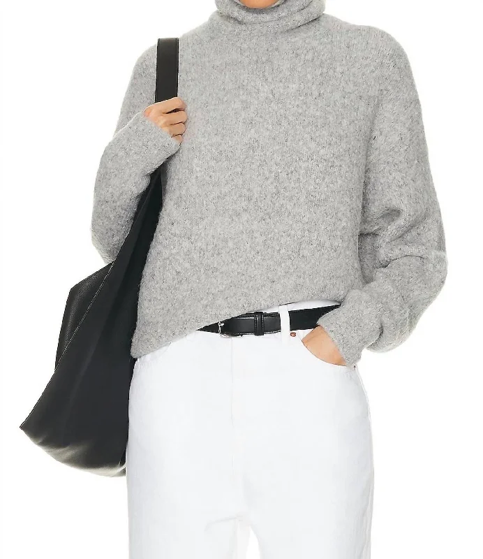 Women's Clothes For The Office Sierra Sweater In Light Grey Melange