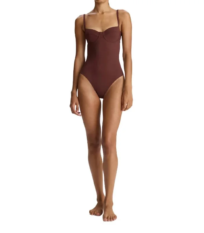 Easygoing Women's Style Dylan One Piece Swimsuit In Carob