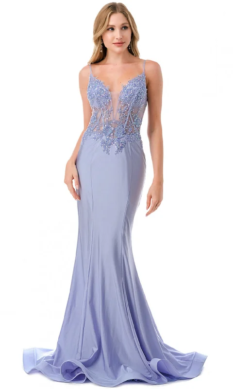 Women's Clothing Sale Aspeed Design L2813 - Beaded Applique Evening Gown