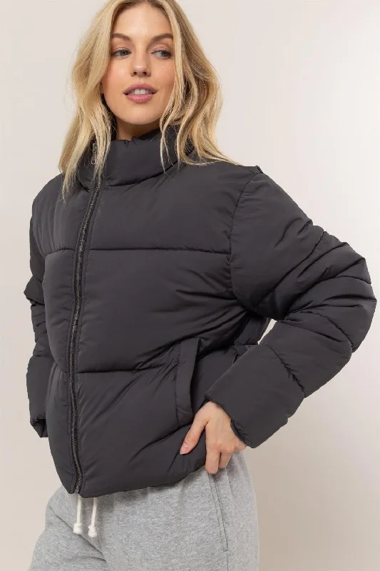 Extreme Clearance Deals Black Quilted Puffer Jacket