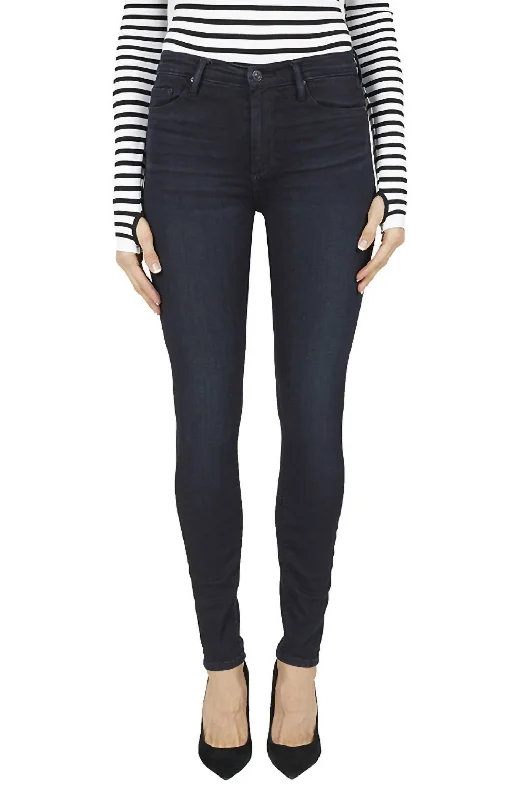 Timeless Women's Garments Gisele High Rise Super Skinny Denim In Black