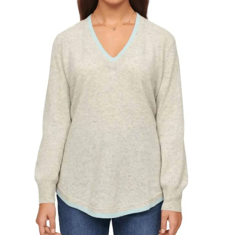 Women's Formal Clothes Zippy Sweater In Pale Grey