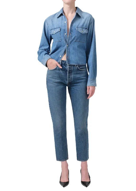 Women's Evening Outfit Charlotte High Rise Straight Jean In First Class