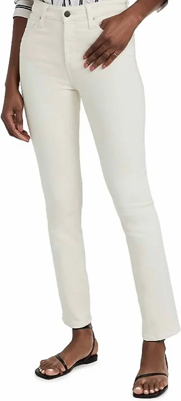 Women's Transitional Garments Mari Straight Leg Jeans In White Cream