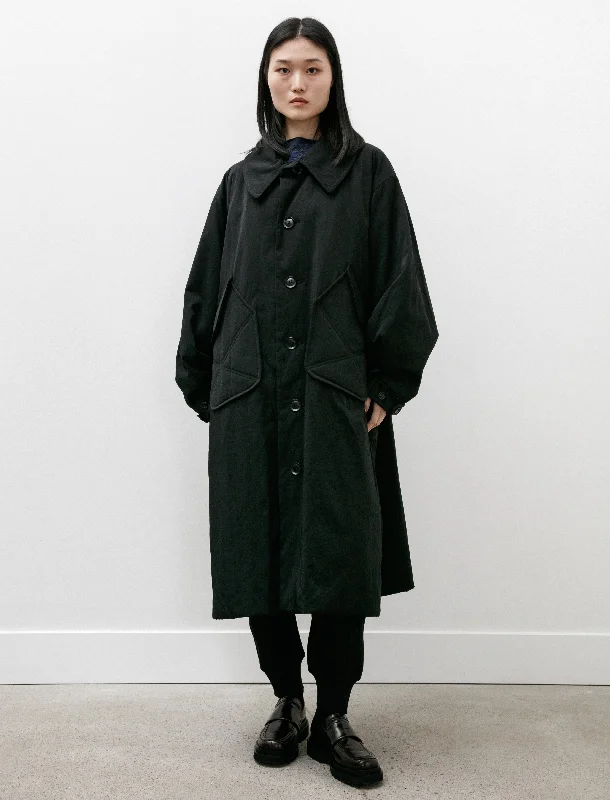 Casual and Comfortable Outfits Big Pocket Coat Black