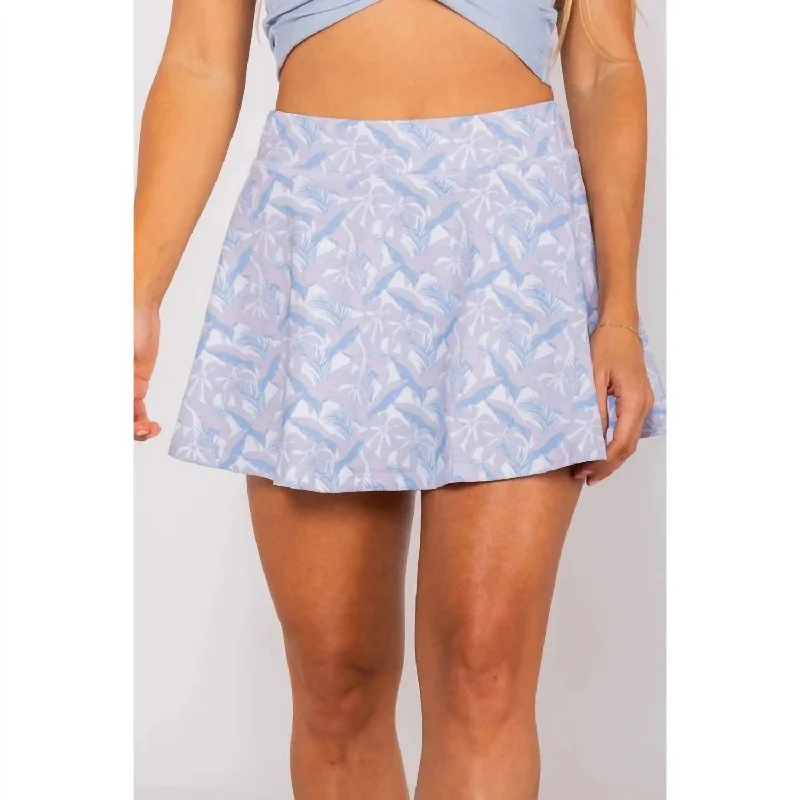 Women's Formal Event Outfit Print Water Skort In Dusty Palms