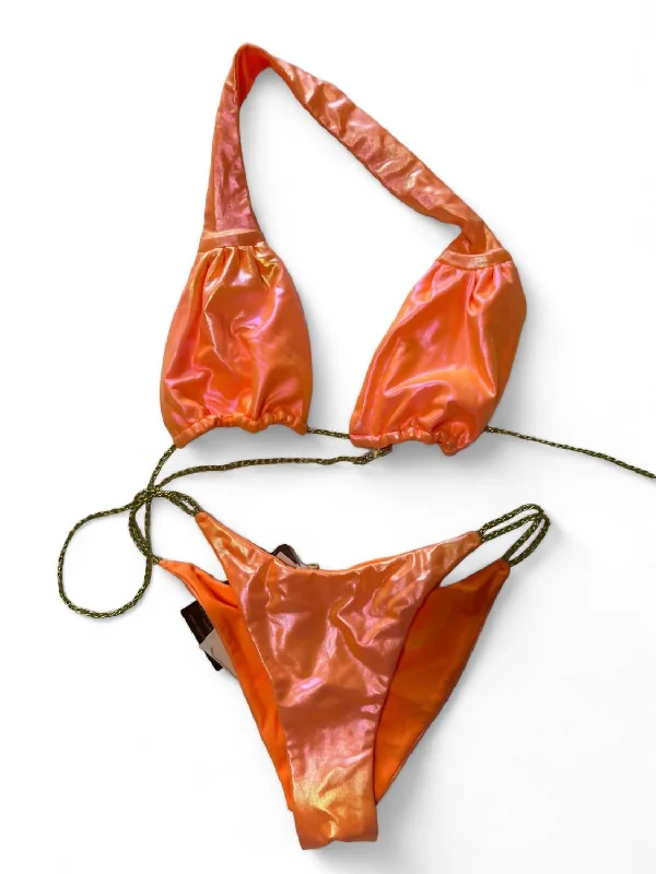 Modern Women's Wardrobe Essentials Neon Bikini Set In Orange