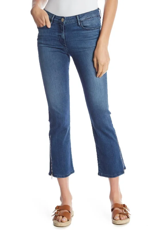 Women's Professional Apparel Women's Gusset Zip Jeans In Blue