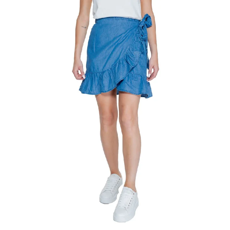 Best Online Boutiques Only blue Cotton Women's Skirt