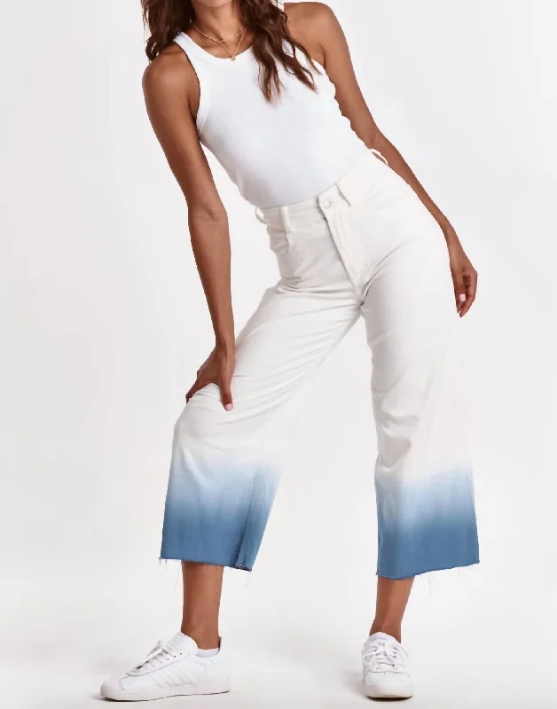 Women's Relaxed Outfit Audrey Crop Wide Leg In Misty Snow