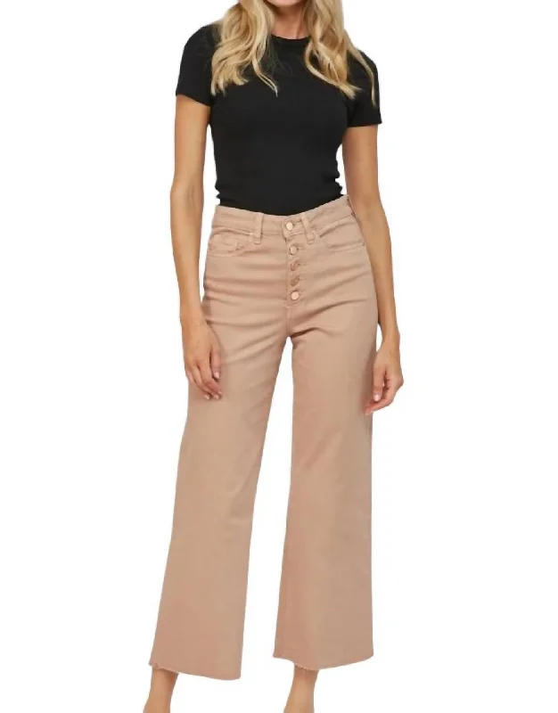 Flash Sale Or Flash Sales Chromatic High Rise Crop Jean In Brown Sugar