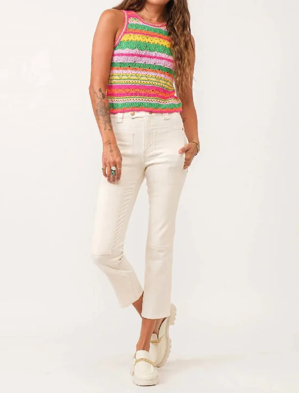 Women Wear Boutique Frankie Straight Cropped Jeans In Wheat