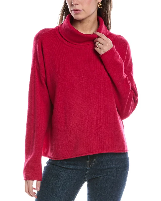 Casual Fashion Trends for Women EILEEN FISHER Turtleneck Cashmere-Blend Box-Top