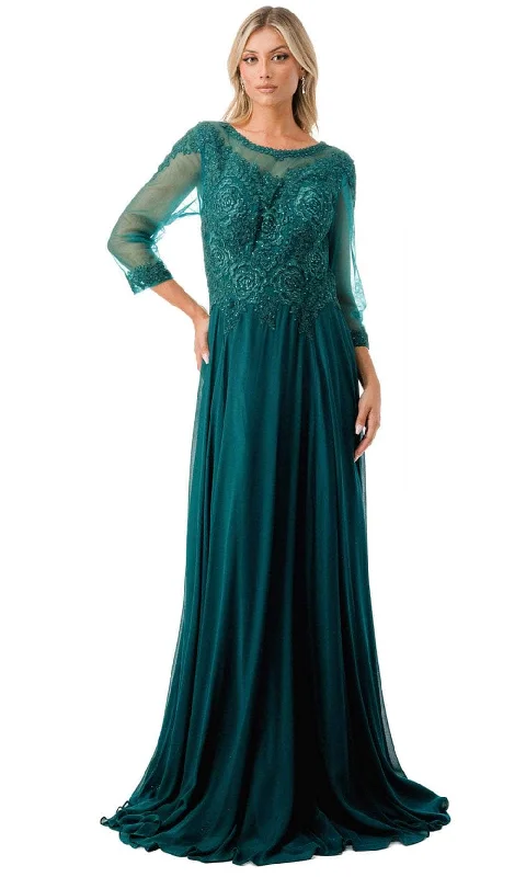 Classic Women's Clothing Styles Aspeed Design M2723J - Lace Illusion Evening Gown