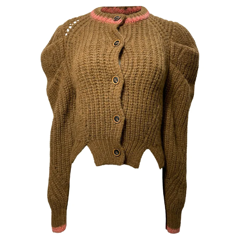 Women's Outerwear Garments Ulla Johnson Elle Cardigan in Brown Alpaca