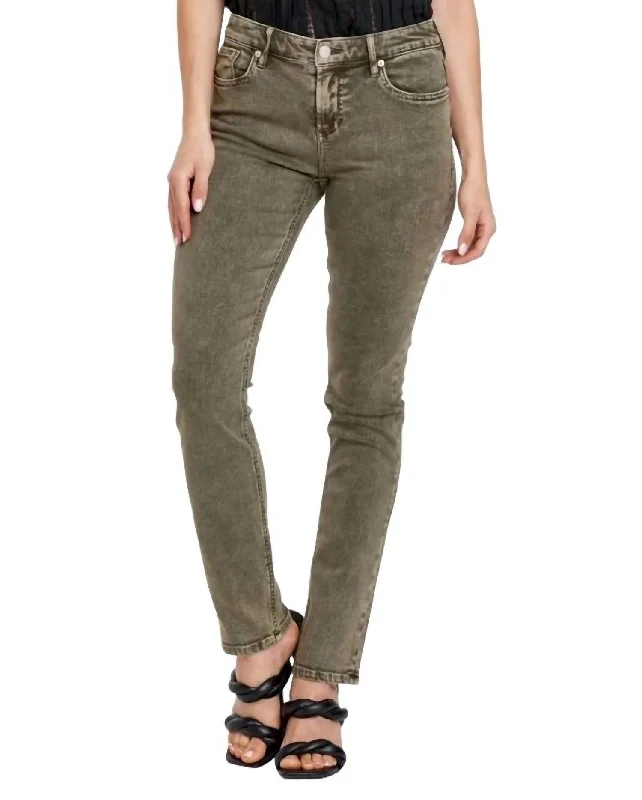 Women's Evening Wear Blaire Straight Jean In Olive