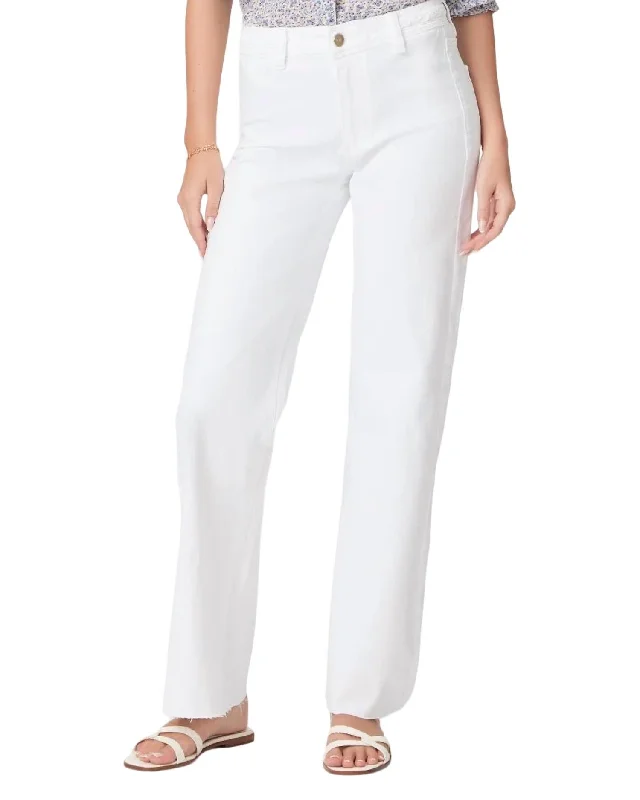 Women's Outfit For The Office Leenah High Rise Braid Jeans In Crisp White