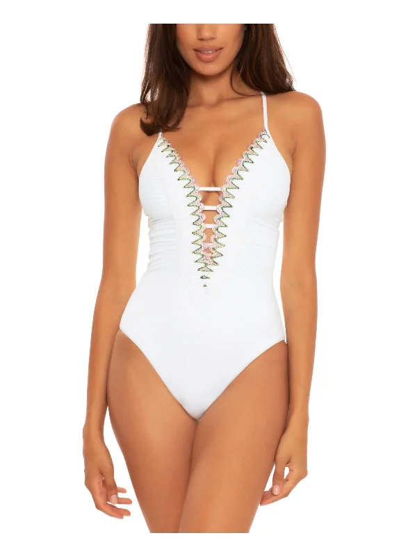 Women's Outfit Layla 1PC Womens Embroidered Nylon One-Piece Swimsuit