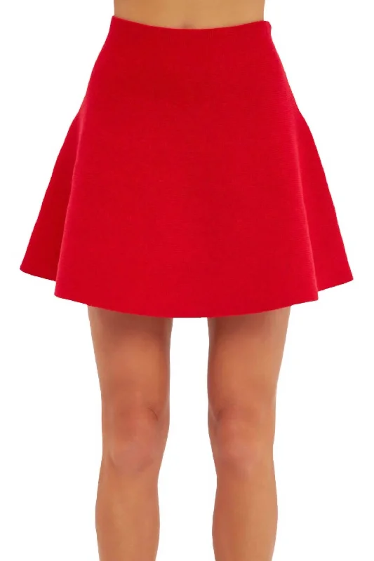 Women's Evening Clothes Katherine Skirt In Red