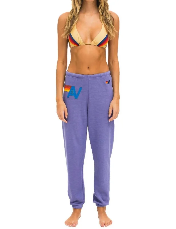 Women's Charming Outfit For Events Logo Stitch Sweatpant In Lavender