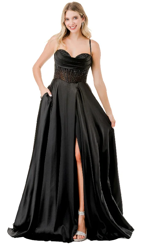 Women's Casual Attire Trevi Collection L2861L - Sweetheart Lace-Up Evening Gown