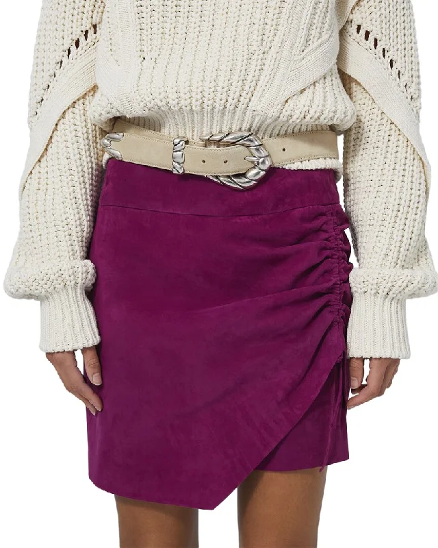 Trendy Online Boutiques IRO Malawi Leather Mini Skirt