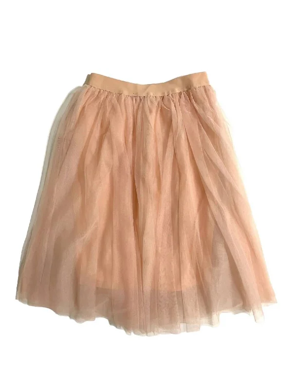 Women's Party Clothes Women's Tulle Elastic Waist Mid Skirt In Light Pink