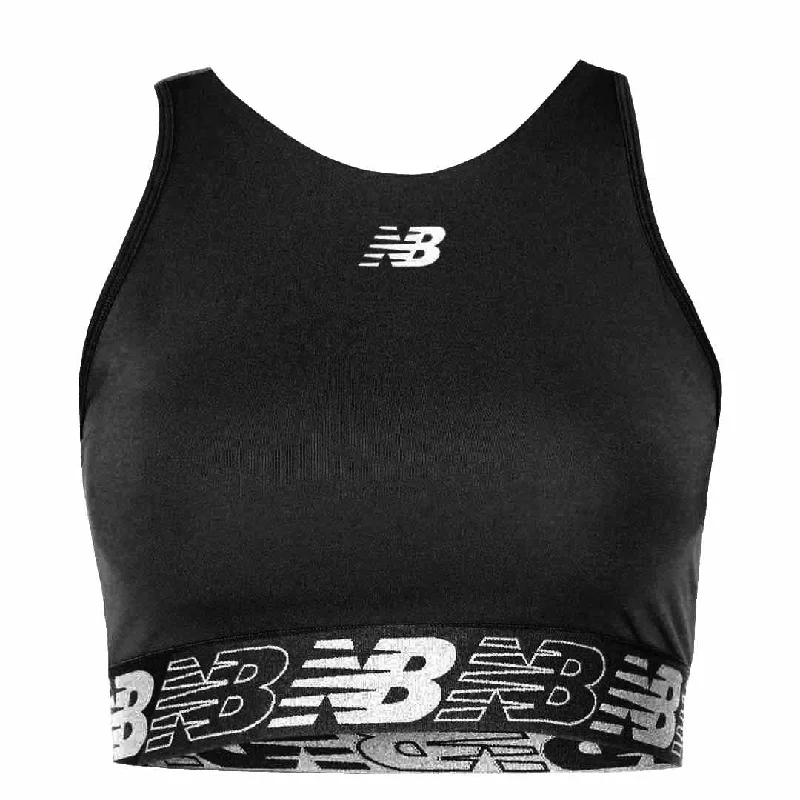 Flash Sale Clothing New Balance - Women's Relentless Crop Bra (WB31175 BK)