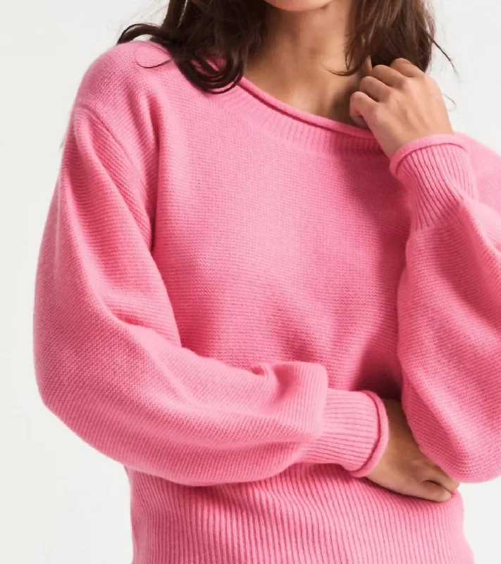 Women's Clothing And Garments Sets Emelita Pullover Sweater In Vivid Pink