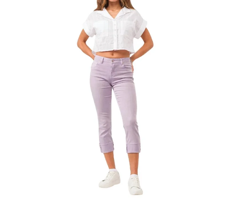 Women's Work Outfit Blaire High Rise Slim Straight Jean In Orchid Petal