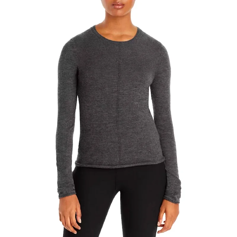 Holiday Discount Mandee Crewneck Cashmere Sweater In Charcoal