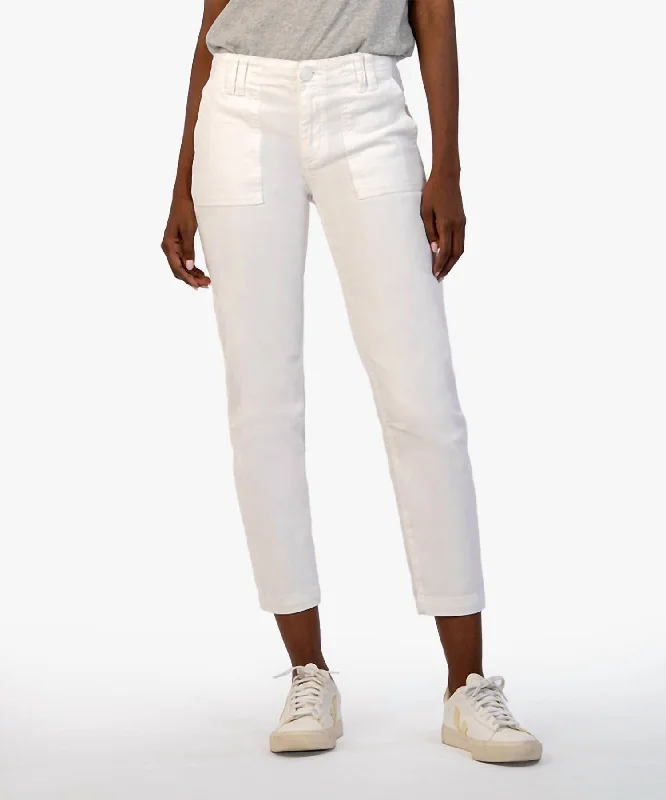 Discount Store Reese Mid Rise Crop Jean In Optic White