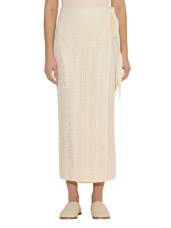 Flash Sales Today Kelp Crochet Skirt In White