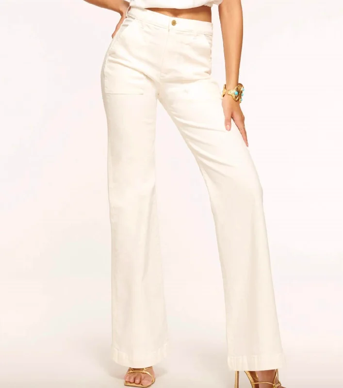 Women's Occasion Wear Clothing Clifford Wide Leg Jean In White