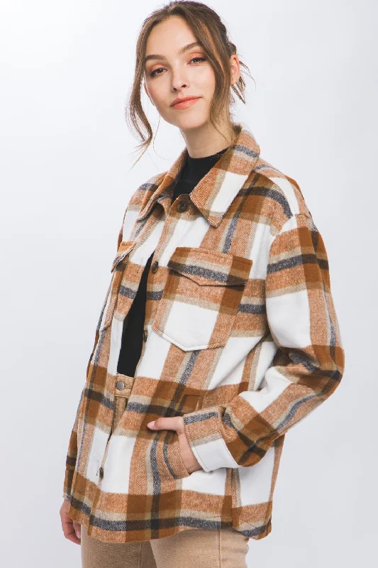 Top 10 Women's Online Clothing Stores Plaid Button Up Shacket