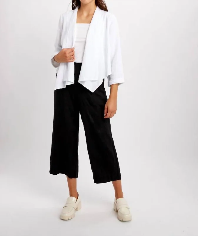 Discount Store Woven Cardigan In White