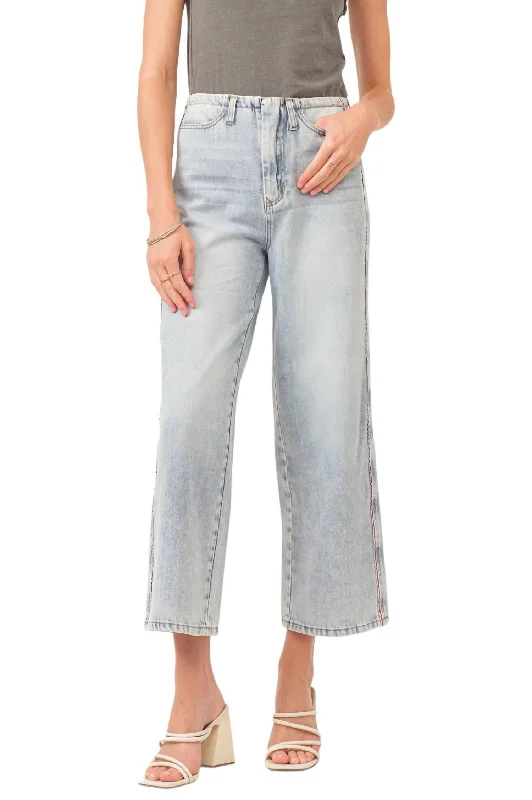 Workwear Fashion for Women Polly High Rise Cropped Loose Straight Jean In Naples