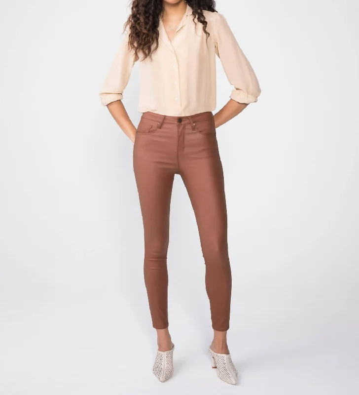 Charming Women's Clothes For Special Events Olivia High Waisted Skinny Jeans In Chestnut Brown