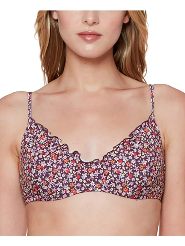 Women's Plus-Size Clothes Womens Floral Underwire Bikini Swim top