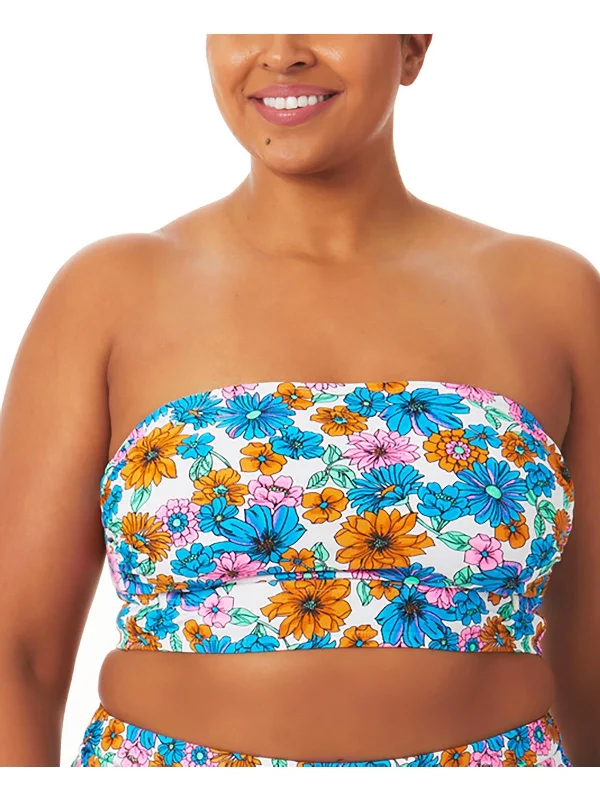 Women's Clothes And Apparel Plus Womens Floral Bandeau Bikini Swim top