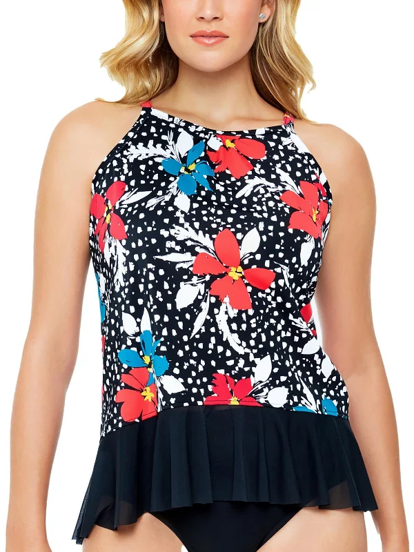 Flash Discount Womens Floral Bust Support Tankini Swimsuit