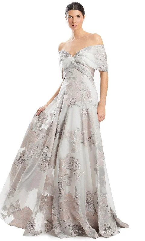 Women's Stylish Casual Garments Alexander by Daymor 1959S24 - Printed Bow Style Ballgown