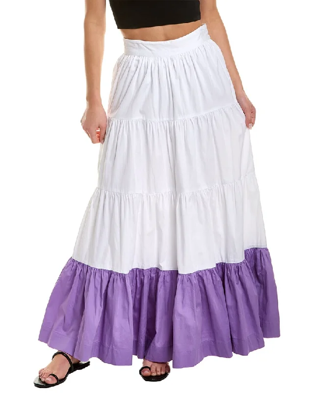 Modern Women's Wardrobe Essentials AMUR Koral Tiered Maxi Skirt