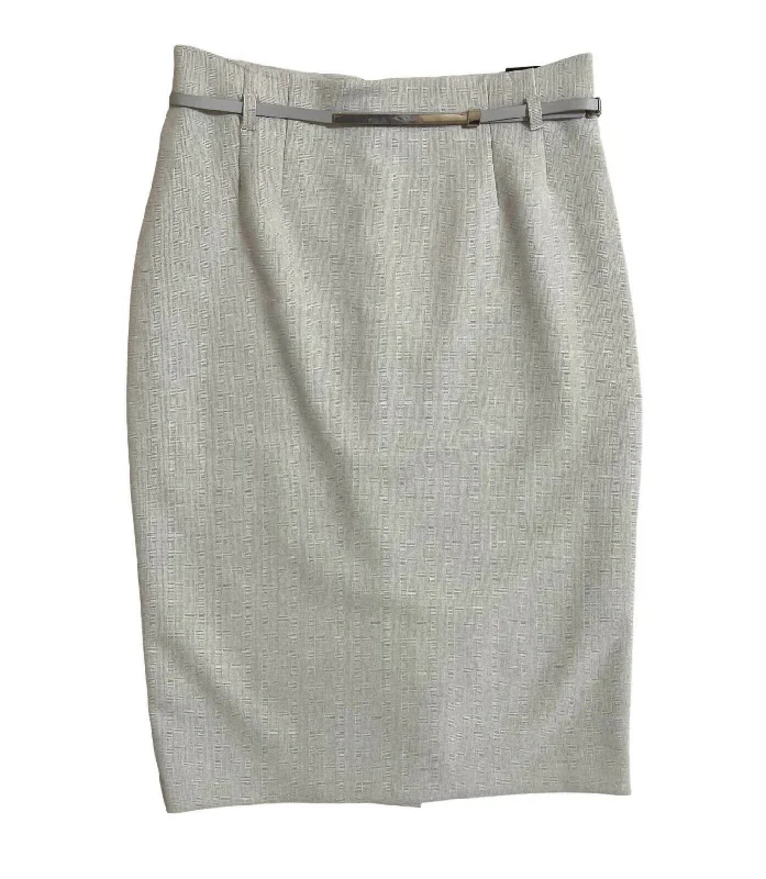 Winter Wardrobe Clearance Women's Belted Signature Pencil Skirt In Gray